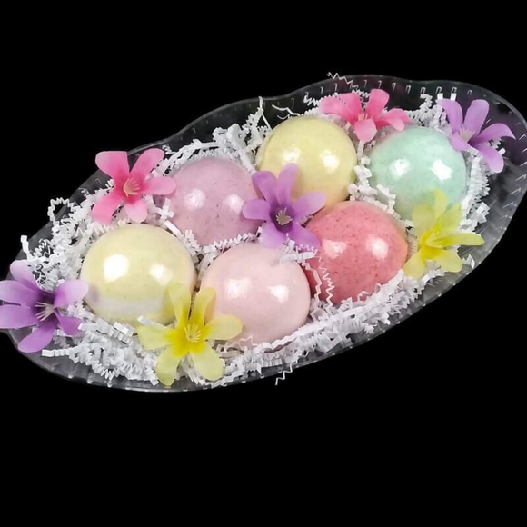 Handmade 6 Luxury Bathbombs Gift Basket Bath Set Fruit Assortment - Picture 4 of 4